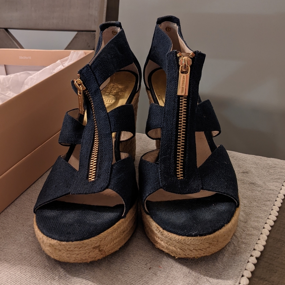 Michael Kors Damita Navy Wedge
